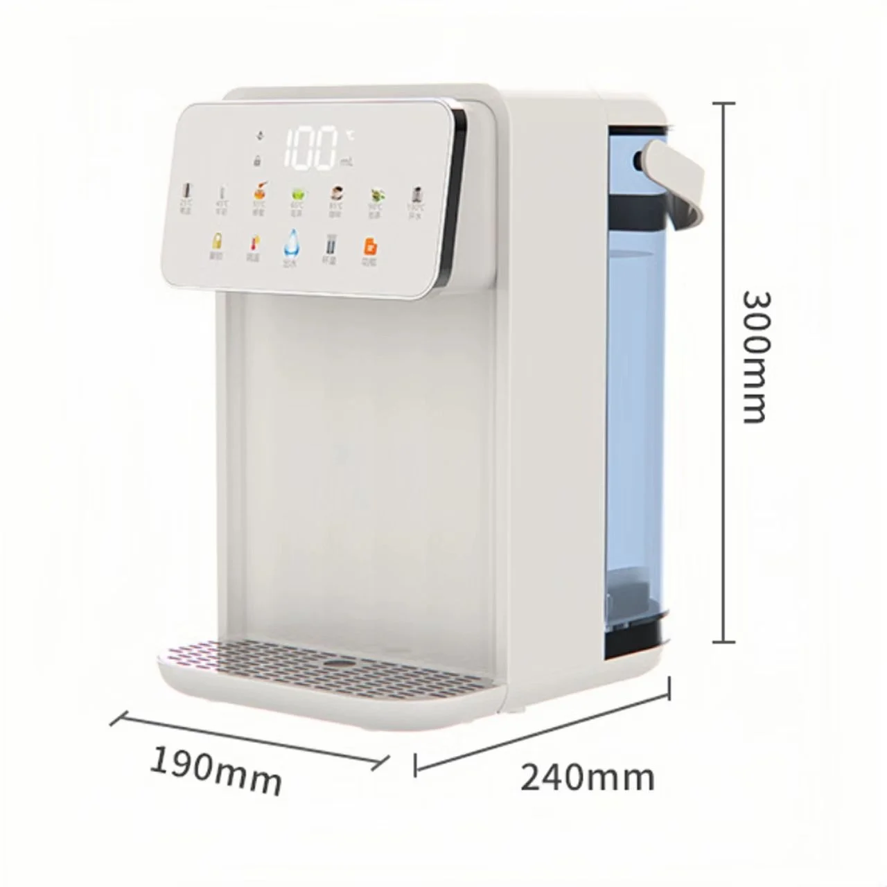 Large Capacity Integrated Instant Hot Water Dispenser Household Desktop Electric Water Purifier Filter 110V Plastic Housing