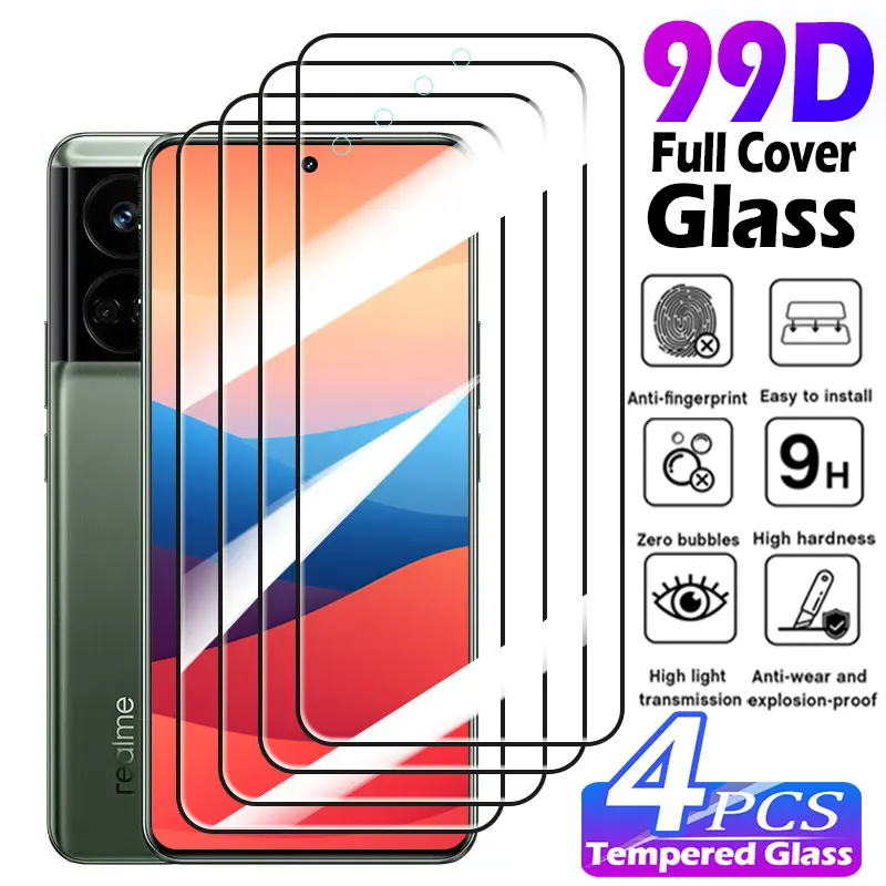 1-4PCS Tempered Glass For Realme GT 2 3 5 240W 6 Screen Protector Cover Film For Realme GT Neo 5 SE X2 Pro X3 X7 X50 5G Glass