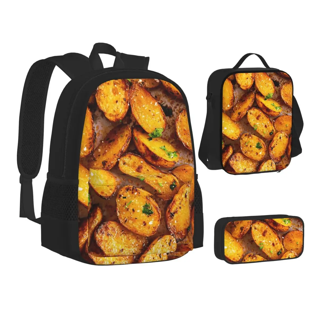 

I Don't Know I'm Just A Potato Potato Lover Gift Backpacks Bookbag School Bags Kids Rucksack Lunch Bag Pen Bag Three-Piece Set