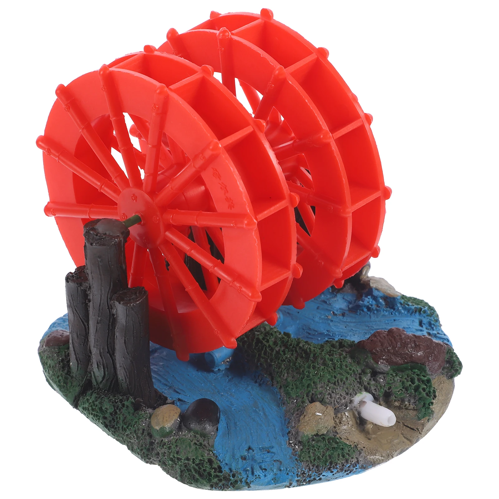 

Windmill Decorative Resin Accessory for Fish Tank Aquarium Desktop Wear Resistant Fake Gears L scaping Supplies ornaments