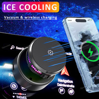 360° ICE Cooling Car Magnetic Vacuum Adsorption Dashboard Mount Wireless Charger Phone Holder For Tesla Car Magsafe iPhone 12-16