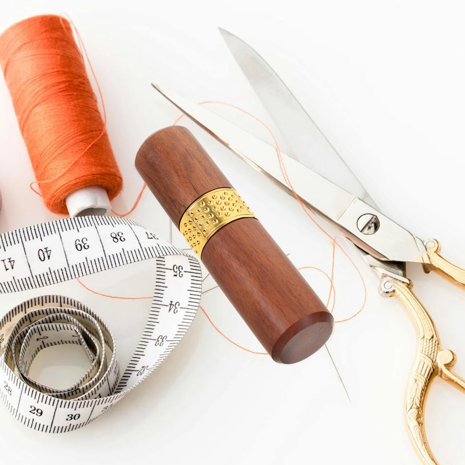 

Needle Tube Wooden Portable Sewing Needle Holder Compact Storage For Knitting Accessories Multi-Function Household