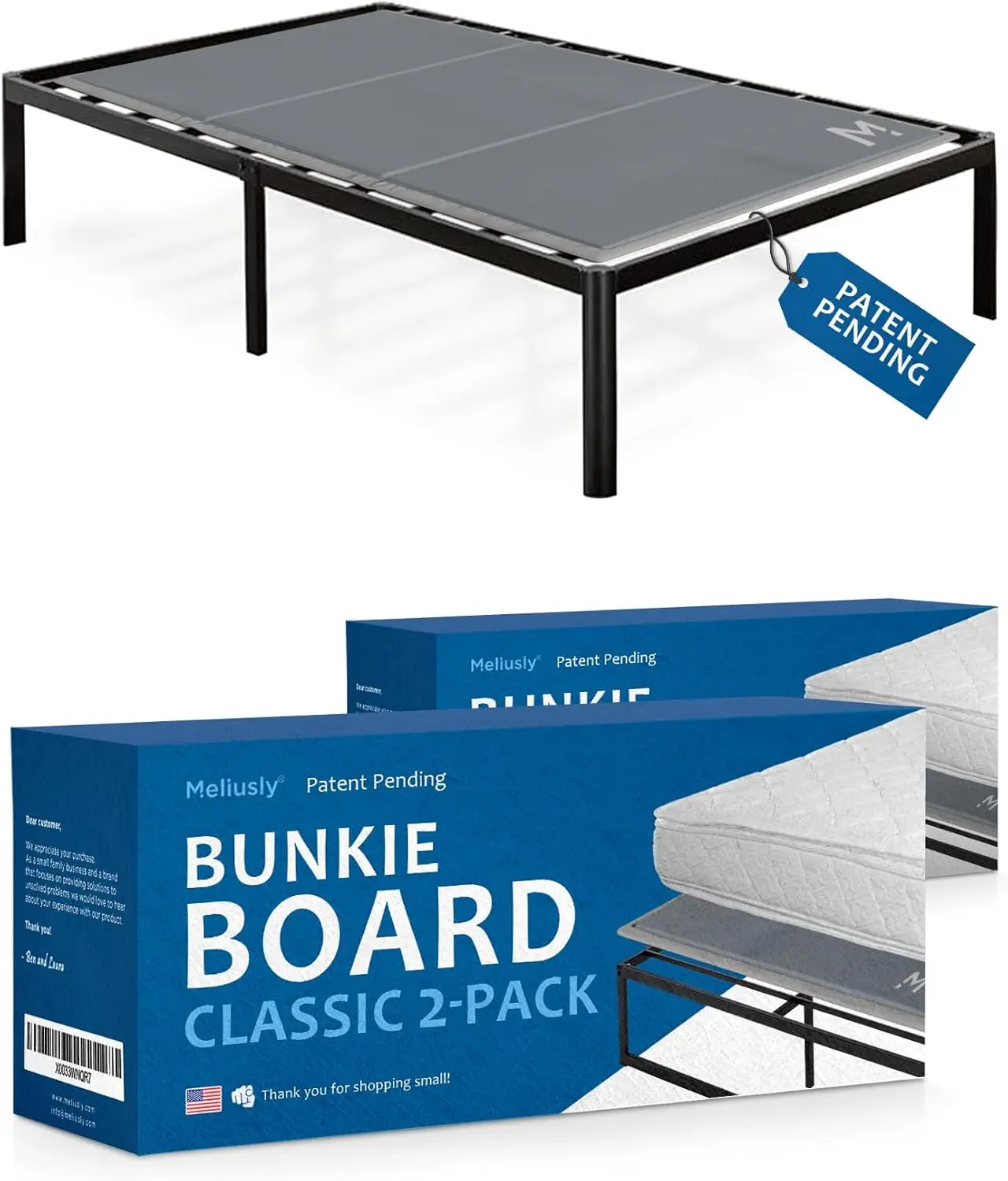 Premium 10Mm Bunkie Board Twin 2-Pack (38X75'') Patent Pending Low Profile Bed Board Design - Breathable, Noise Minimizing,