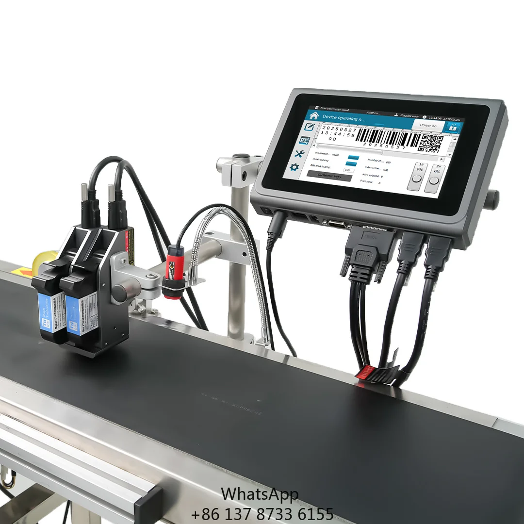2025 New DOCOD T200E Online Thermal Industrial Inkjet Printer 12.7MM TIJ Expiry Date Barcode Coding Machine For Food Package