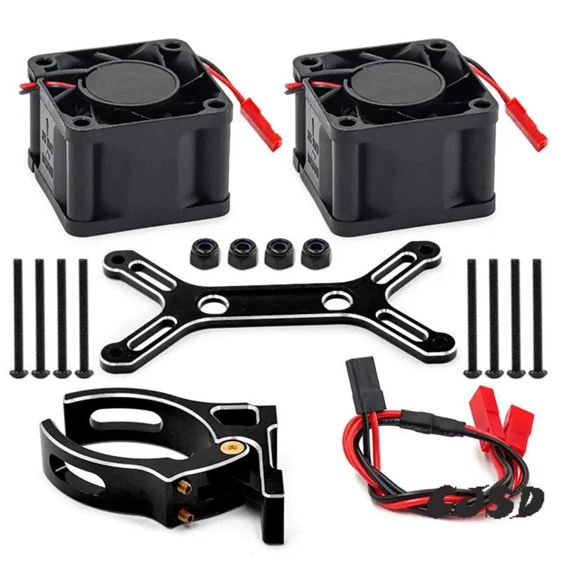 Kit de Dissipador de Calor com Ventilador Duplo de Refrigeração CJSD-RC para Carros RC 4985 1717 para Traxxas X-Maxx 6S 8S Arrma KRATON Outcast 1/5