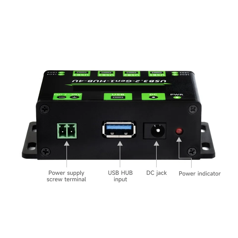 4-Channel USB3.2 Gen1 Hub 1 to 4 USB Interface Converter