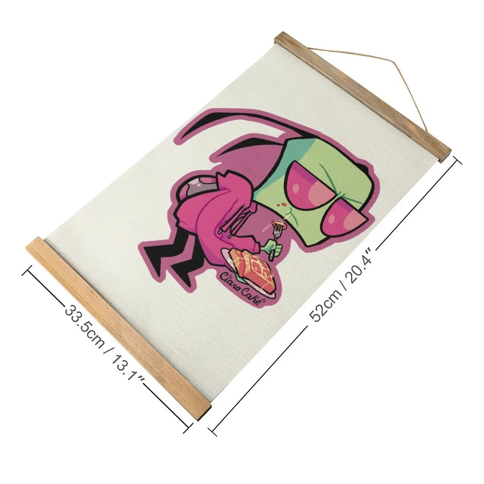 Canvas Hanging Picture Invader Zim Eating Waffles Graphic Novelty Picture Bedroom Picture Hanging  Style Decorate