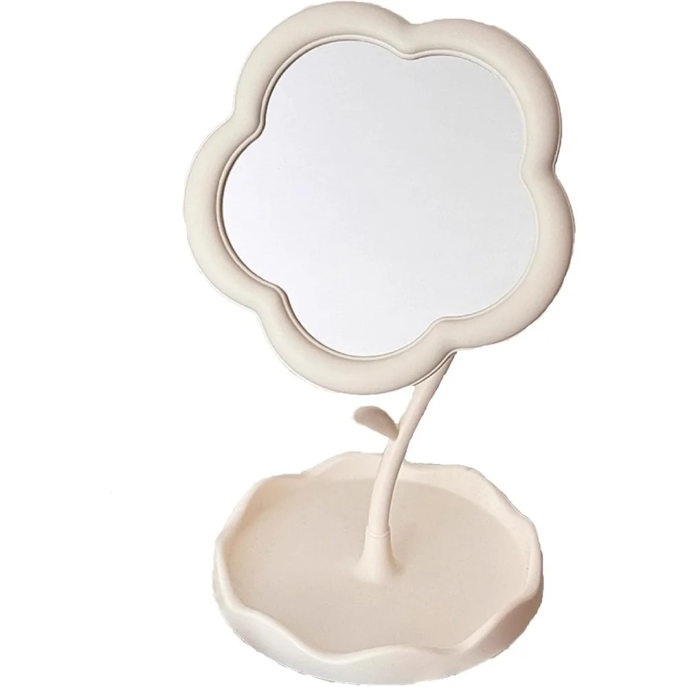 

Makeup Mirror, Flower Girl Heart Desktop Makeup Mirror, Dresser Student Dormitory, Portable Touch Up Mirror