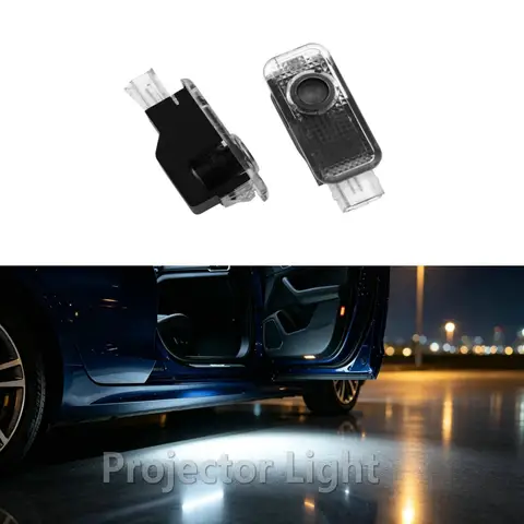 2x LEDカードアウェルカムゴーストシャドウ警告プロジェクターライト VW パサート B5 B5.5 2000 - 2010 2001 2002 2003 トゥアレグ 7L フェートン用