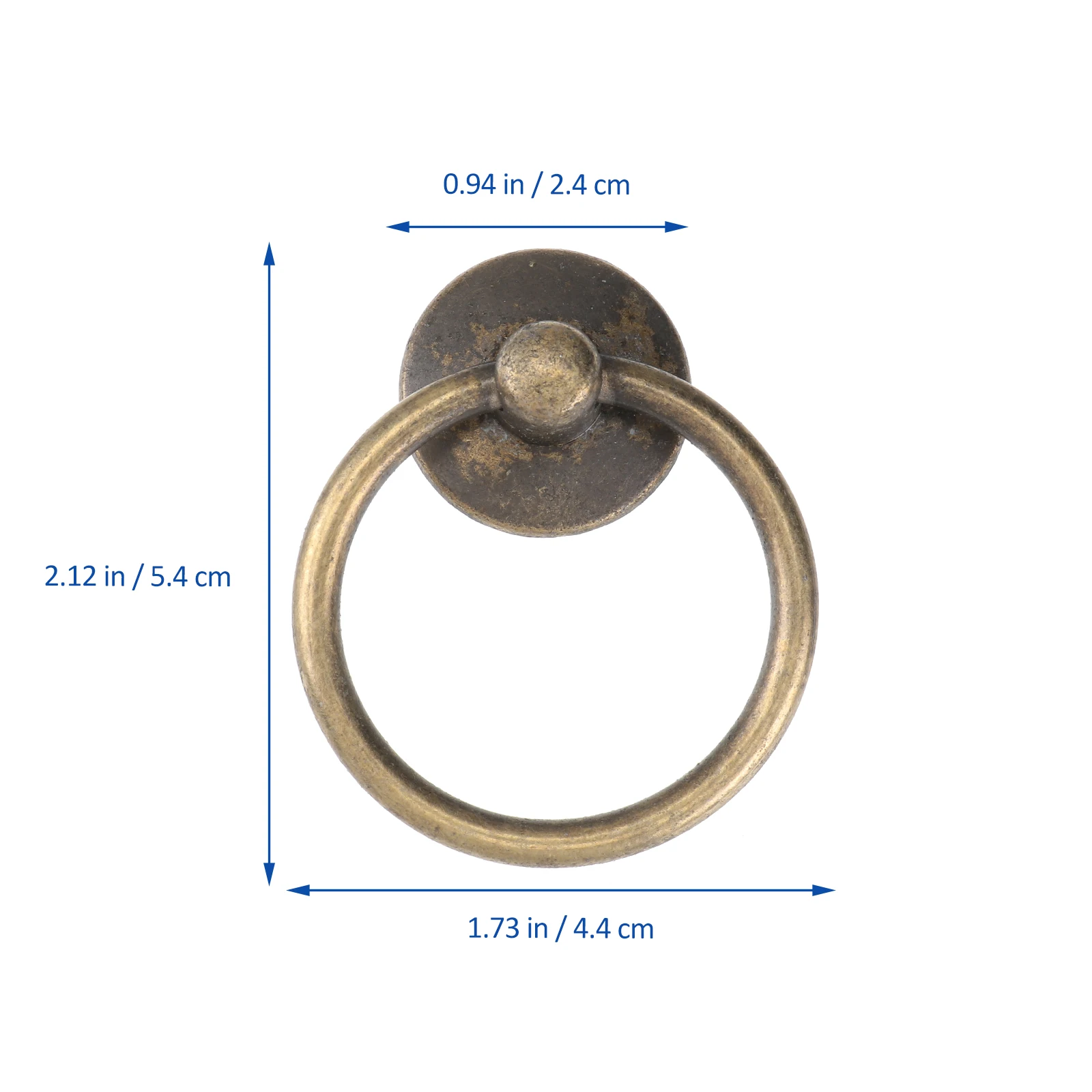 

12Pcs Durable Iron Alloy Circular Pull Rings Black Cabinet Handles Drawer Knobs Furniture Hardware Exquisite Craftsmanship