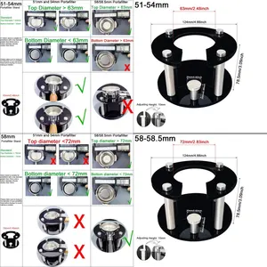 51/54/58 mm Portafilter de café, soporte de manipulación de café espresso, el soporte de espresso se ajusta a los 51/54/58 mm (solo un soporte de venta) 8 Mejor titular de manipulador de café de ventas - №2