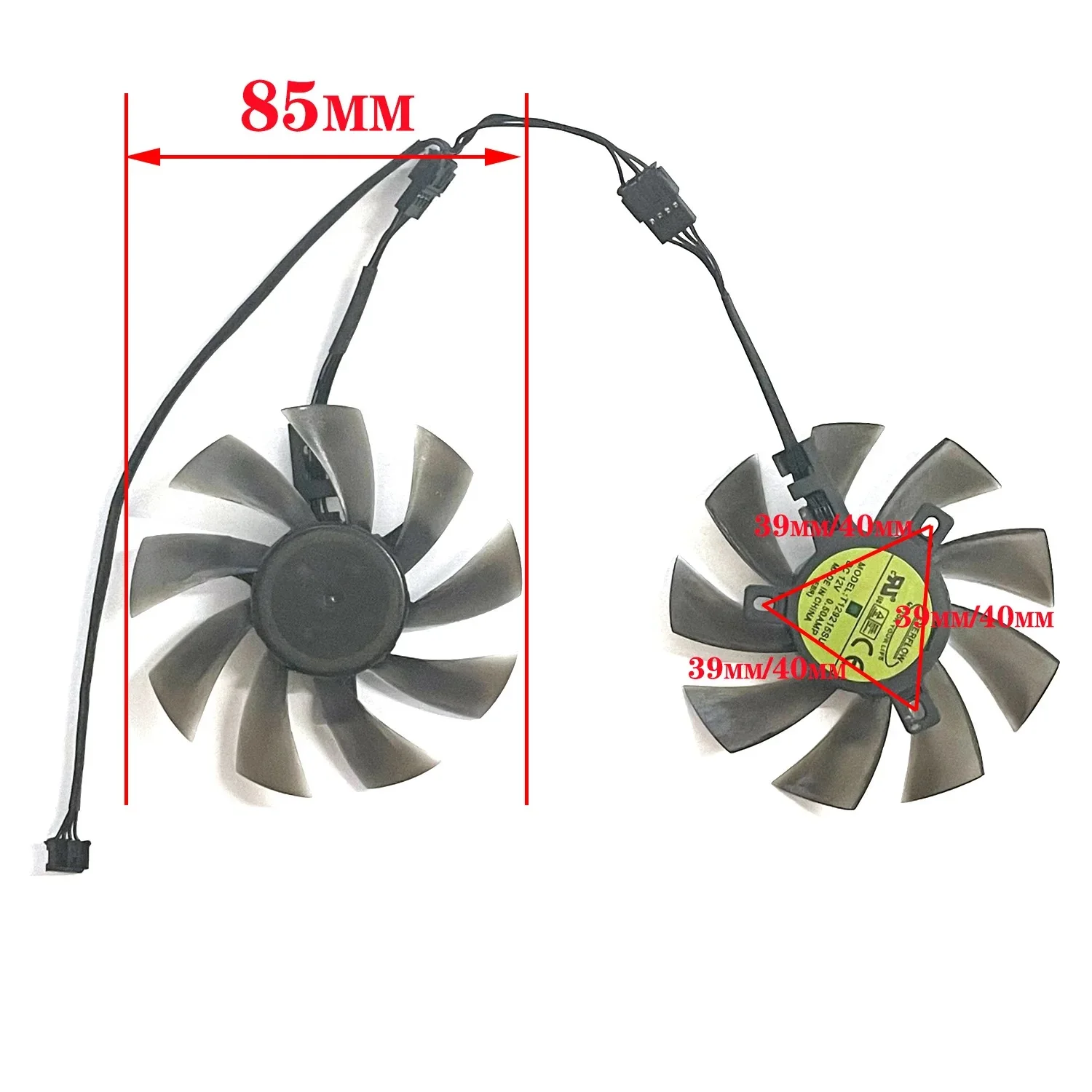 DIY 85MM T129215SU 4PIN DC 12V 0.5A GPU Cooler for Gigabyte GTX 1050 1060 1070 960 RX 470 480 570 580 Graphics Card Radiator Fan