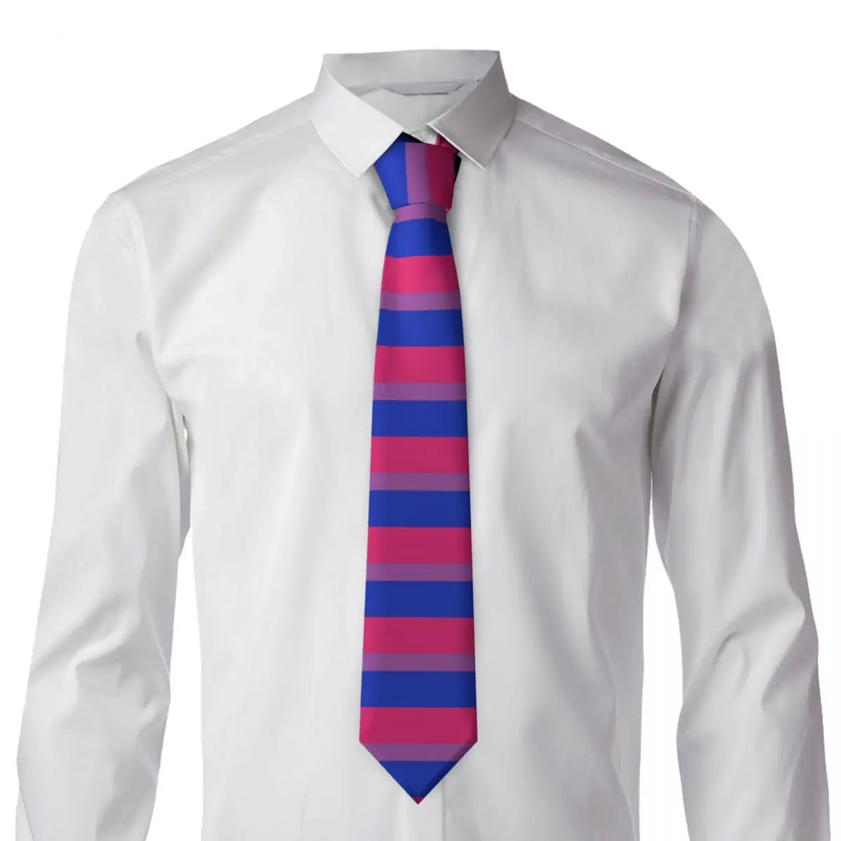 Bisexual Pride Flag Tie For Men Women Necktie Tie Clothing Accessories