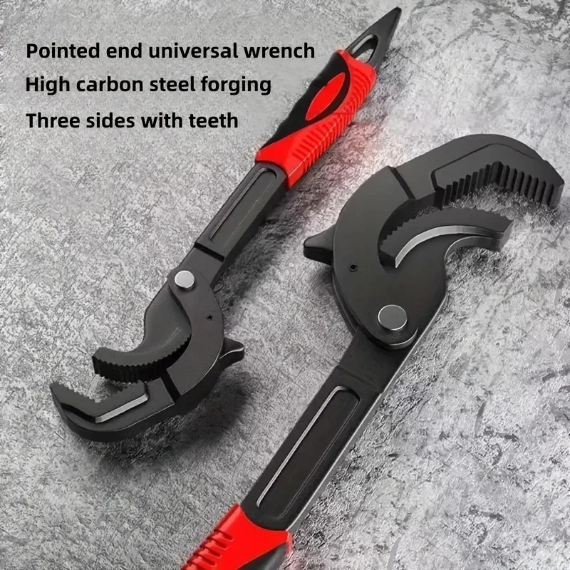 Imagem -05 - Multifunções Auto Power Grip Pipe Wrench Chave de Metal Auto Ajustável Quick Open Pipe Universal Combinação Tool Kit