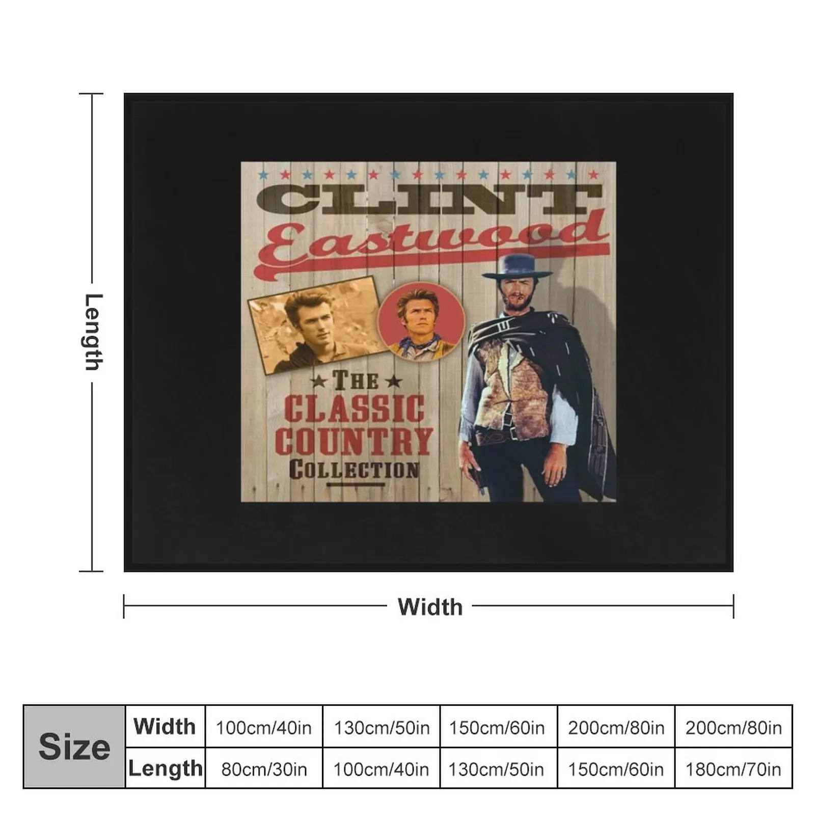 Clint Eastwood - The Ultimate Country Collection Throw Blanket Bed Multi-Purpose Blankets