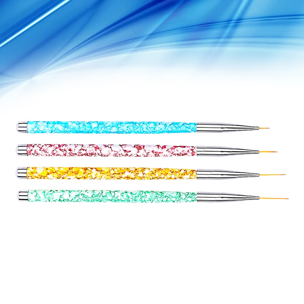 

4Pcs Nail Art Liner Brush Set Lightweight Fine Detail Drawing Pens for DIY Nail Polish Tools Line for Nails Detail Paint Brush