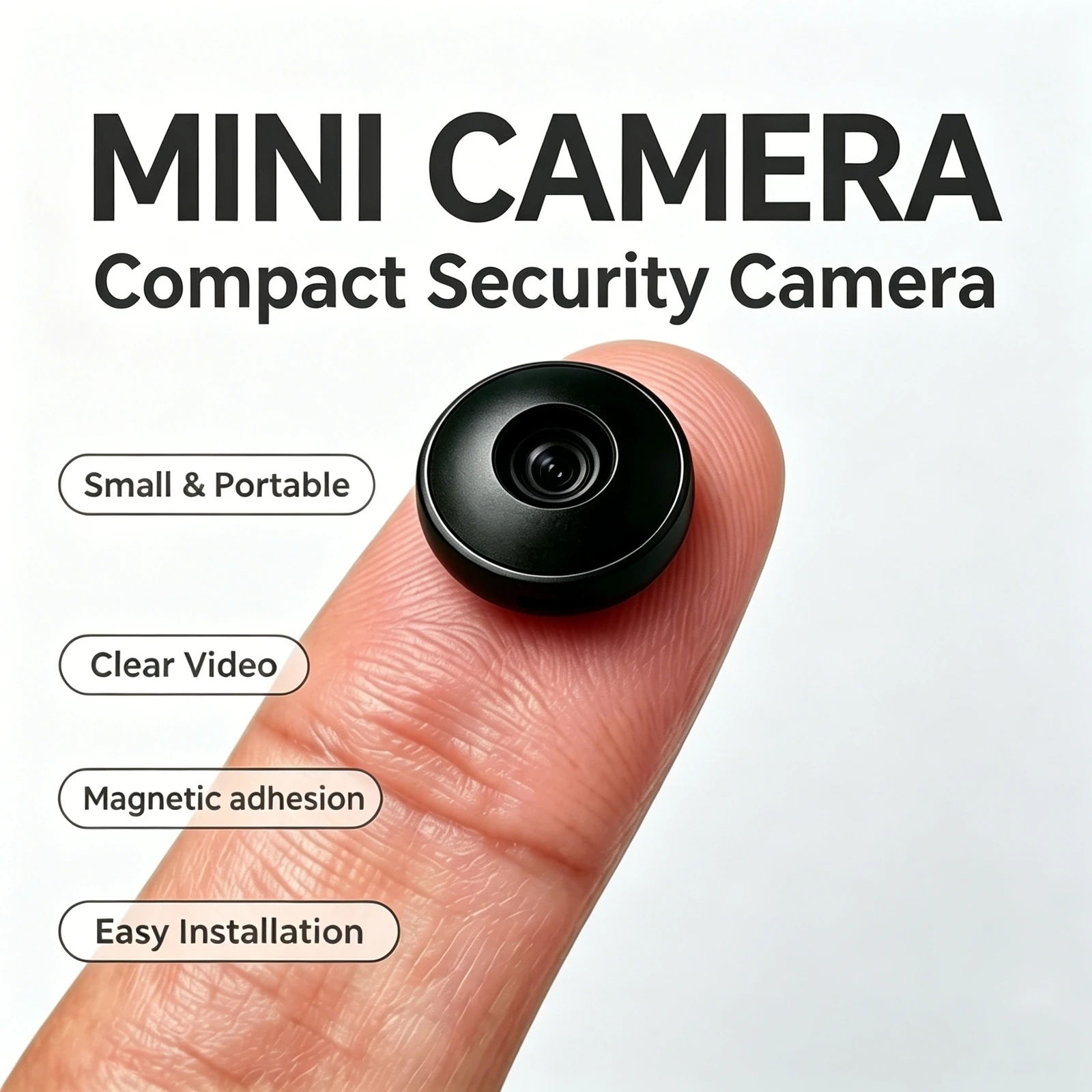 Home Security Hidden Cameras - Mini-beveiligingscamera Draadloos WiFi, kleine verborgen binnencamera