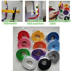 Compatible For LEGO Climbing Walls Toy Building Blocks Duct Tape Strip Arbitrary Cut Stick Washable 11colors 92cm 2*115 dots