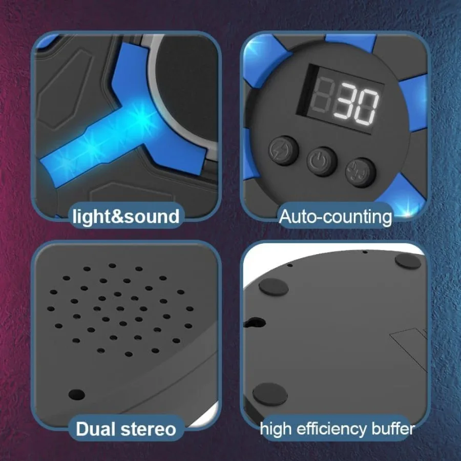 Macchina da boxe musicale Bluetooth intelligente con luci a LED per attrezzatura per allenamento con bersaglio elettronico montata a parete per il fitn domestico