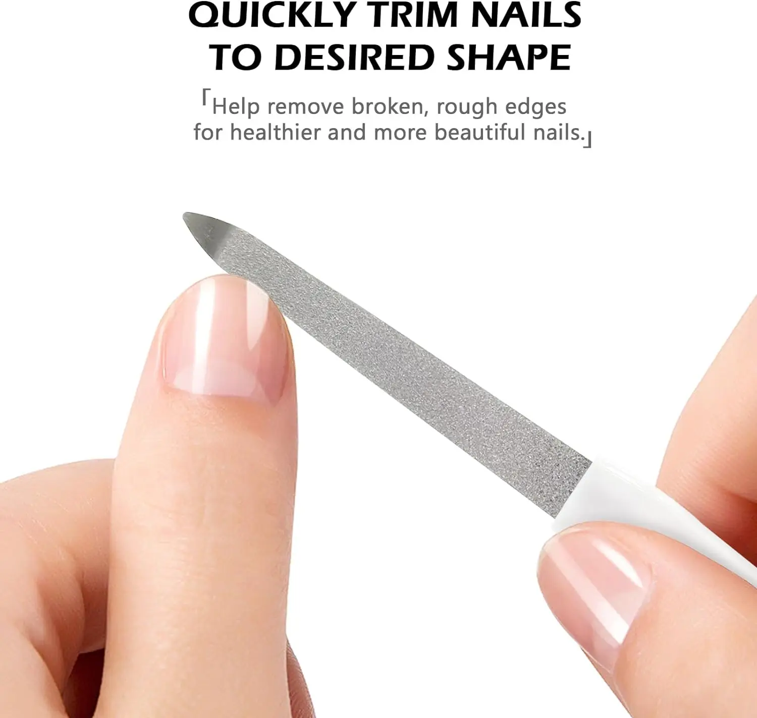 1PC DIY Nail Art Profesjonalny pilnik do paznokci Metalowy pilnik do paznokci Dwustronny wysokiej jakości pilnik do paznokci Manicure Pedicure Narzędzia kosmetyczne — zdjęcie 4