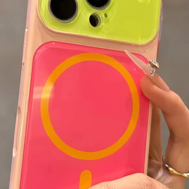 14 Colors Magnetic Case For iPhone 18 17 16 15 14 Pro Max For MagSafe Colorful Crystal Glitter Back Soft Bumper Cover Shockproof