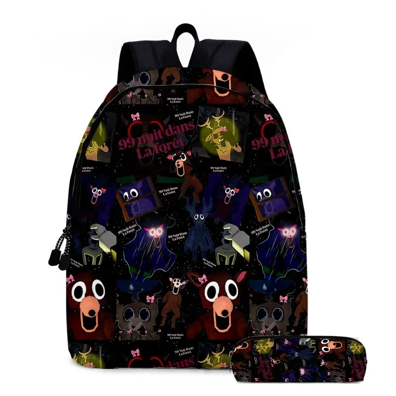 

Рюкзак Roblox 99-ночей в лесу, пенал с принтом, студенческое украшение, предметы первой необходимости, подарки, новый стиль