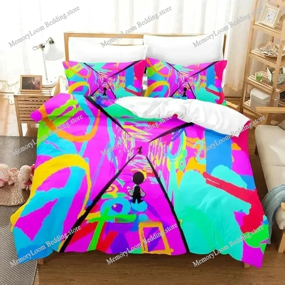 

Anime SUBWAY MIDNIGHT Bedding Set Single Twin Full Queen King Size Bed Set Adult Kid Bedroom Duvet Cover Sets
