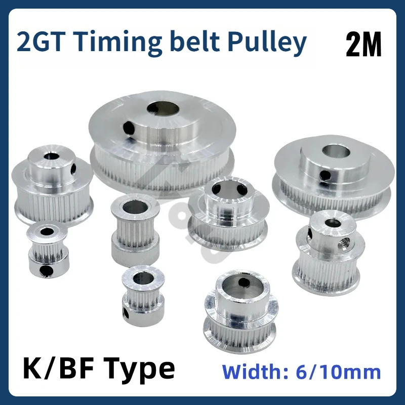 

2GT Synchronous Wheel 2M 16T 20T 30T 36T 40T 48T 60T 80 Toothed Belt Width 6/10mm Aperture 5/6/8/10mm 3D Printer GT2 Belt Pulley