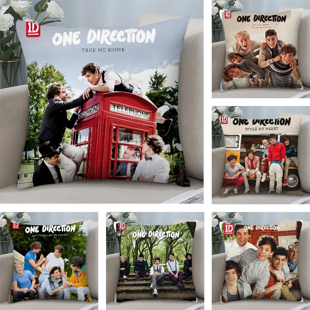 Boy Band O-One Direction Kissenbezug, Plüschstoff, weicher doppelseitiger Druck, Sofa-Kissenbezug, Überwurf-Kissenbezüge