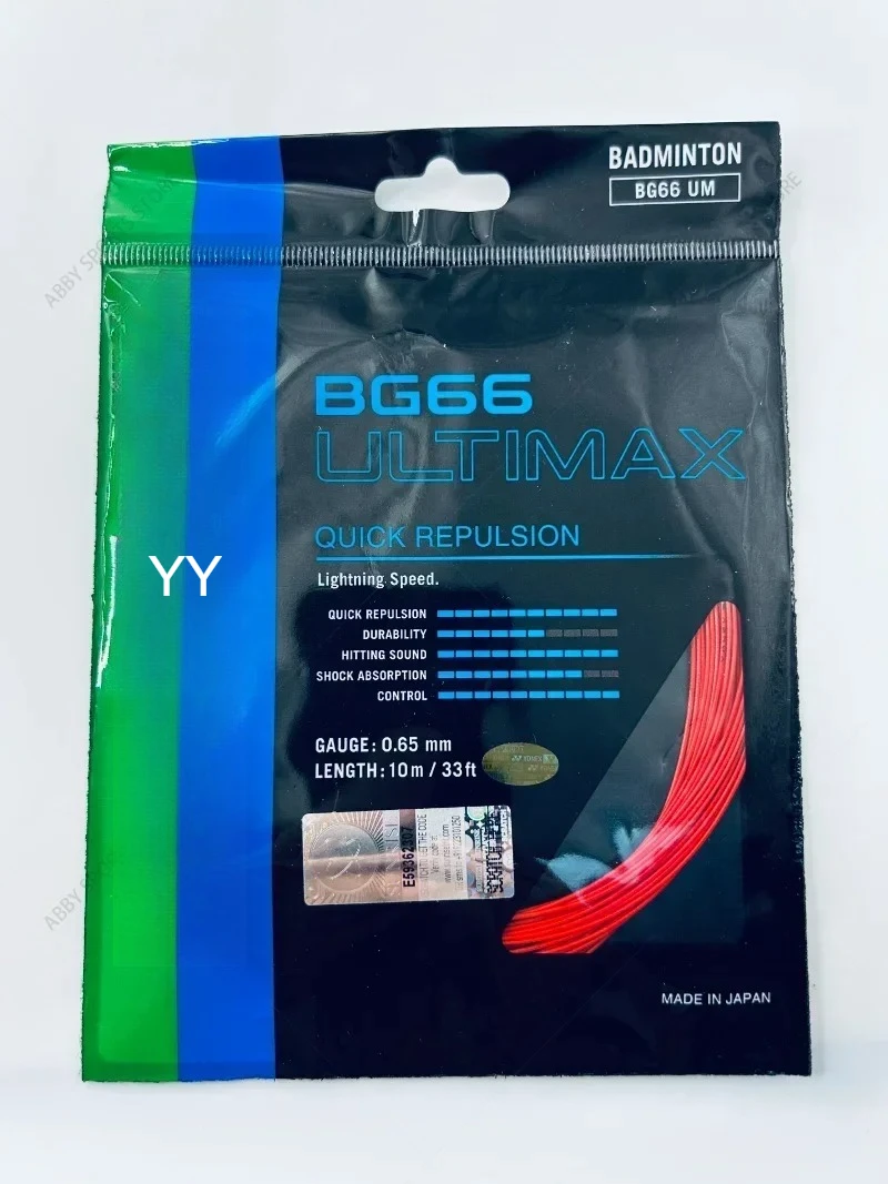 New YY Badminton Racket String BG66 UM ULTIMAX (0.65mm) Endurance Training Competition Professional Durable To Play High Quality