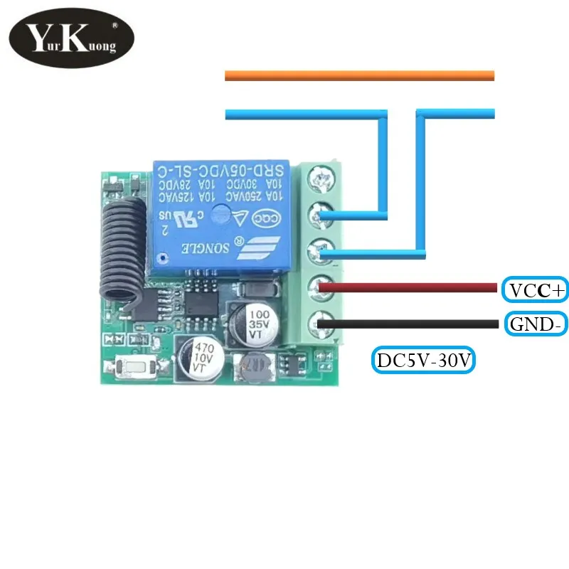 Smart Switches Tiny RF Momentary Switches DC5V6V9V12V14V18V24V28 Wireless Switch Safety Protection Alarm Remote Switch PCB Board