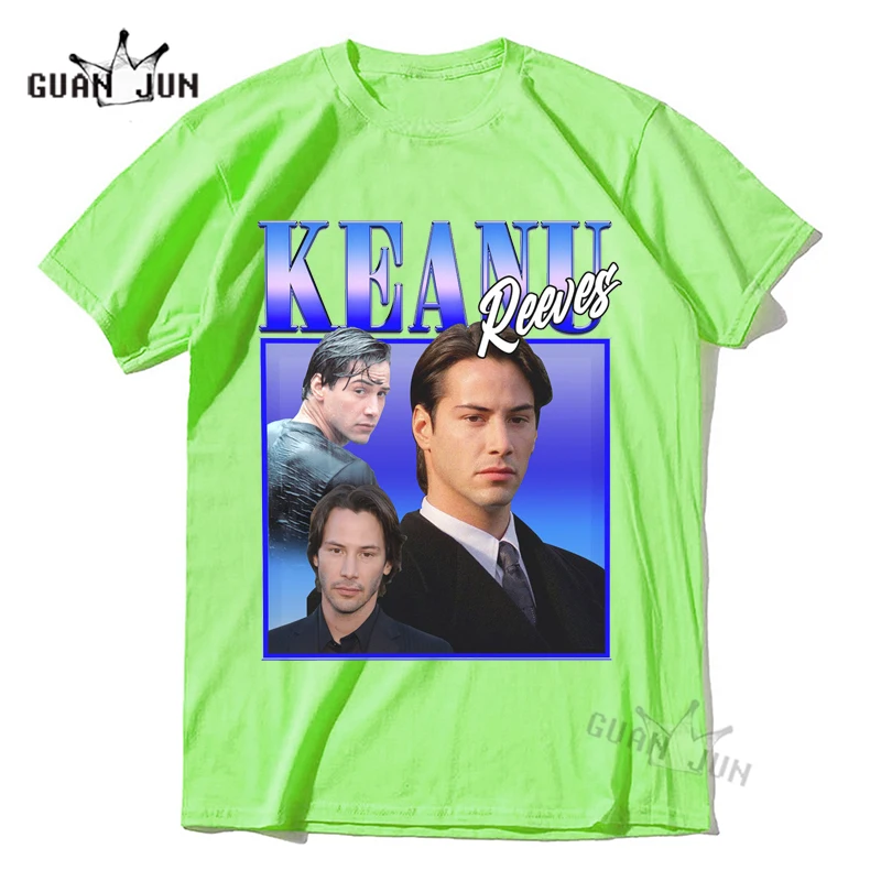 KEANU REEVES Homage T-shirt for Women Men\'s Graphic Print T Shirt Birthday Gift for Her Vintage 90s Nostalgia Short Sleeve Shirt