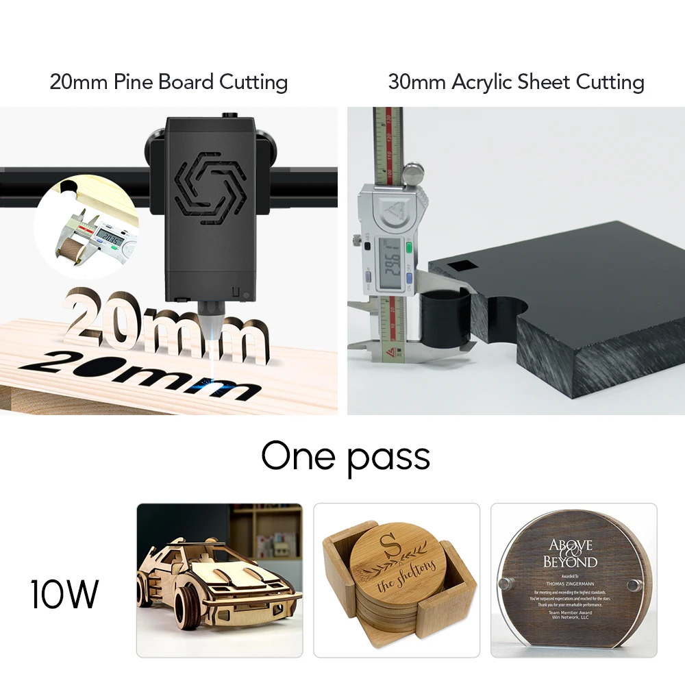 ORTUR Laser Master 3 LE Powerful Phone Connect Engarving Cutting Machine Metal Acrylic Woodworking Diy Tools 10W Engraver Cutter