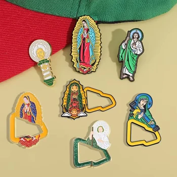 Retro mexikanische Dekoration Hut Pins Metall Emaille bemalt Broschen Baseball Cap Abzeichen Ära ästhetischen Schmuck Geschenke für Freunde