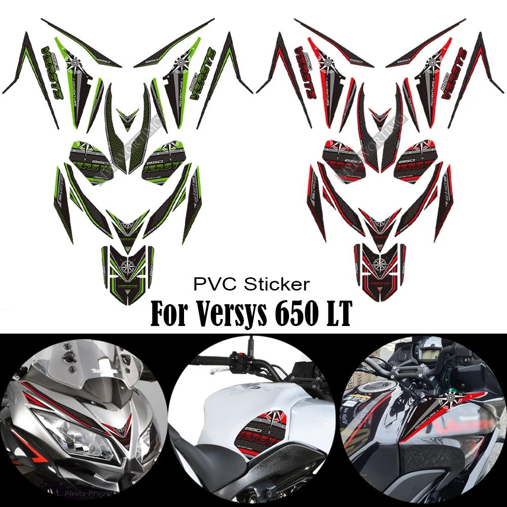 

For Kawasaki Versys650 Versys 650 LT Touring Motorcycle Body Fairing Protector Tank Knee Pad Stickers Decals