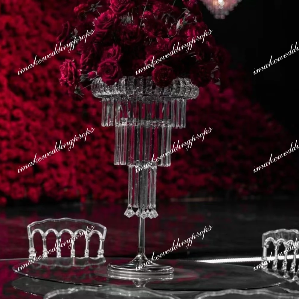 wedding table candlestick holder sliver Gold Metal CandleHolder Stand Table backdrop stick Centerpieces