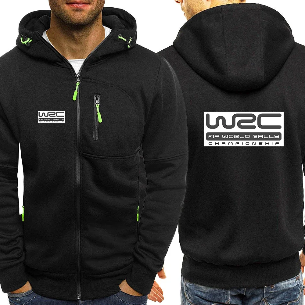 

World Rally Championship WRC 2024 Men New Spring Solid Color Zipper Hoodies Sweatshirt Slim Fit Jacket Coat Casual Cardigan Top