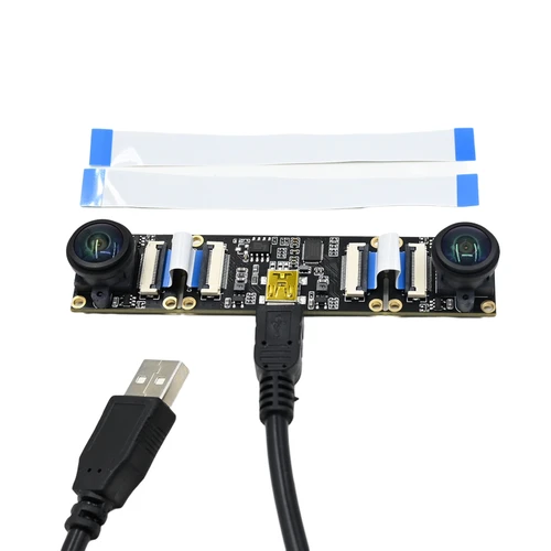 Imagen 2 del producto GXIVISION Módulo de cámara USB VR estéreo 3D 720P con lente dual, 2560x720 30 fps, mismo marco sincronizado, línea de base ajustable, para Windows/Linux/Android
