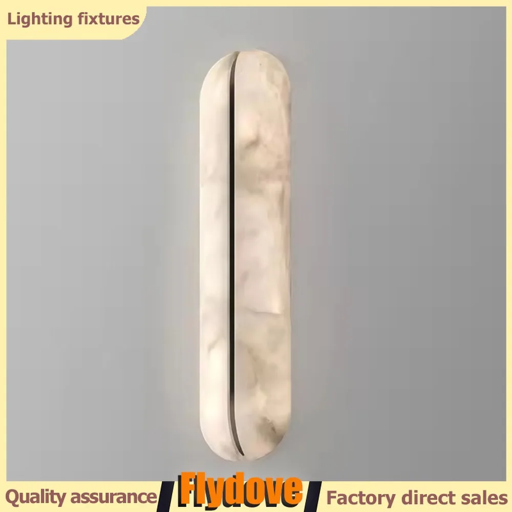 

Minimalist Spanish Natural Snowflake Marble LED Wall Light Modern Luxury Living Room Corridor Staircase Bedroom Lighting 220V