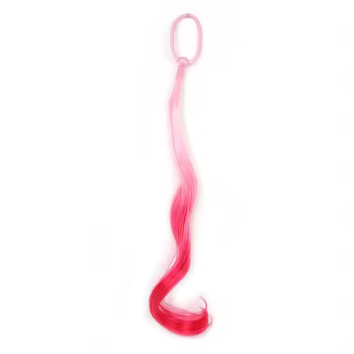 Colored Hair Extensions Synthetic 14"  Lightweight Colored Hair Extensions for Kids Curly Ponytail Extension with Elastic Tie - Image 14