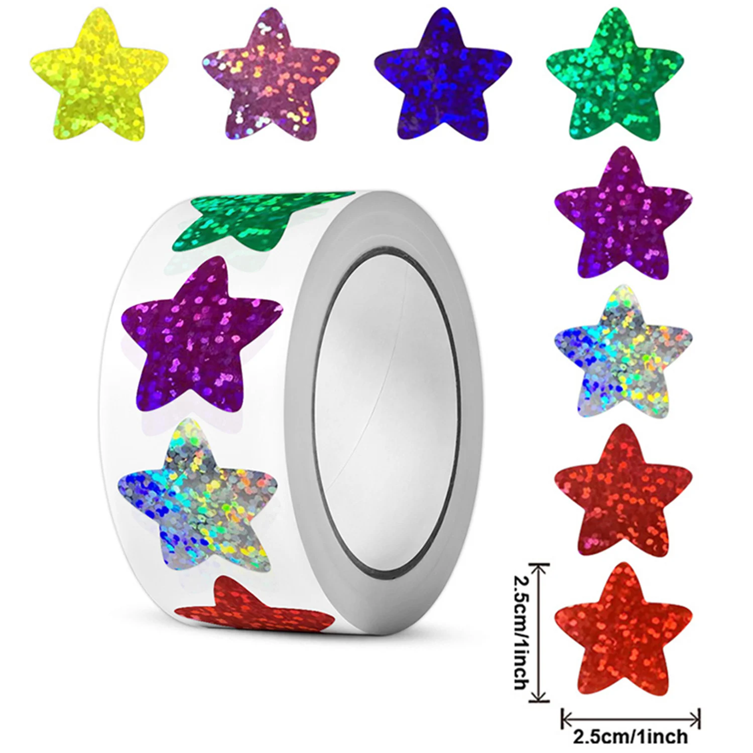 500/1000 Stück runde Tier-Fisch-Stern-Aufkleber, bezaubernde Anreiz-Aufkleber, Party-Dekoration, Lehrer-Belohnung, Ermutigung, Motivationa – Detail 6