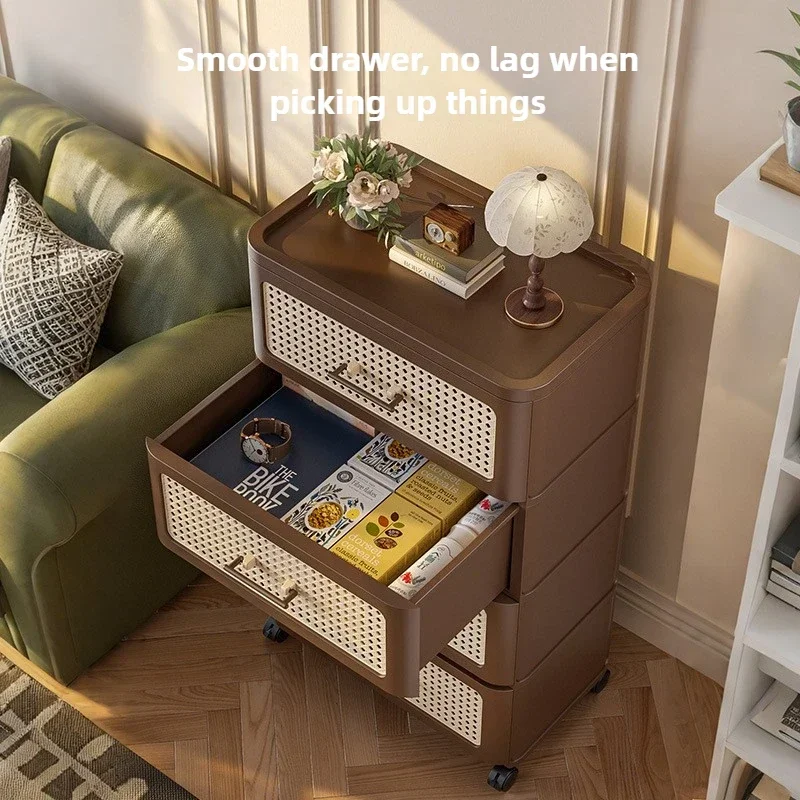 

Household Goods Medieval Drawer Storage Cabinet Multi-layer Wheeled Cabinet Plastic Locker Household Bedroom Toy Finishing Box