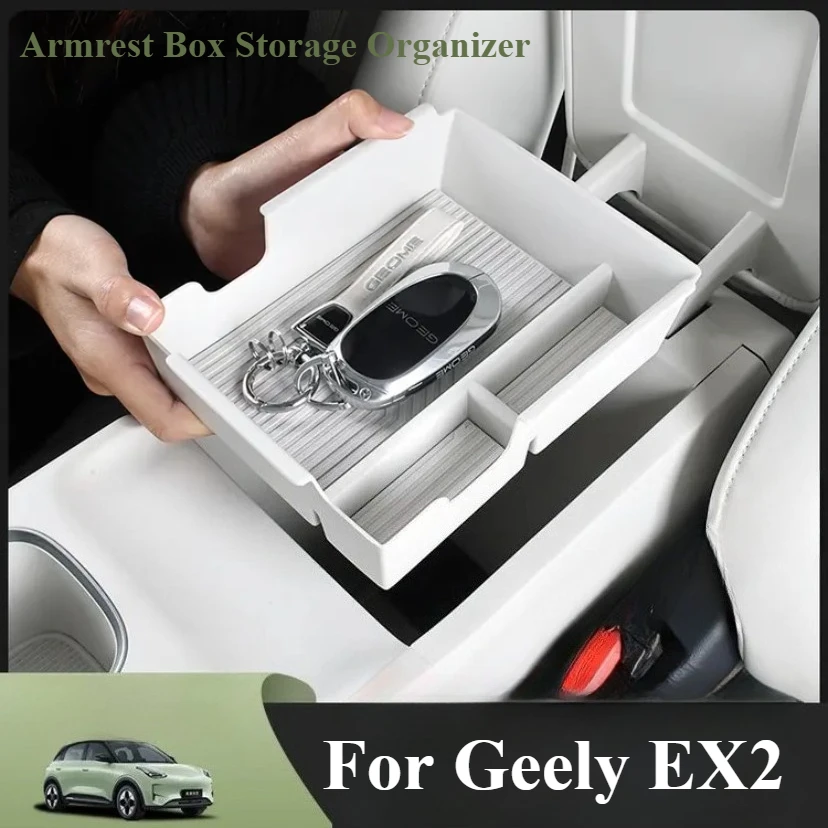 

For Geely EX2 Proton eMAS 5 2024-2026 Armrest Storage Box Center Console Organizer Car Interior Accessories