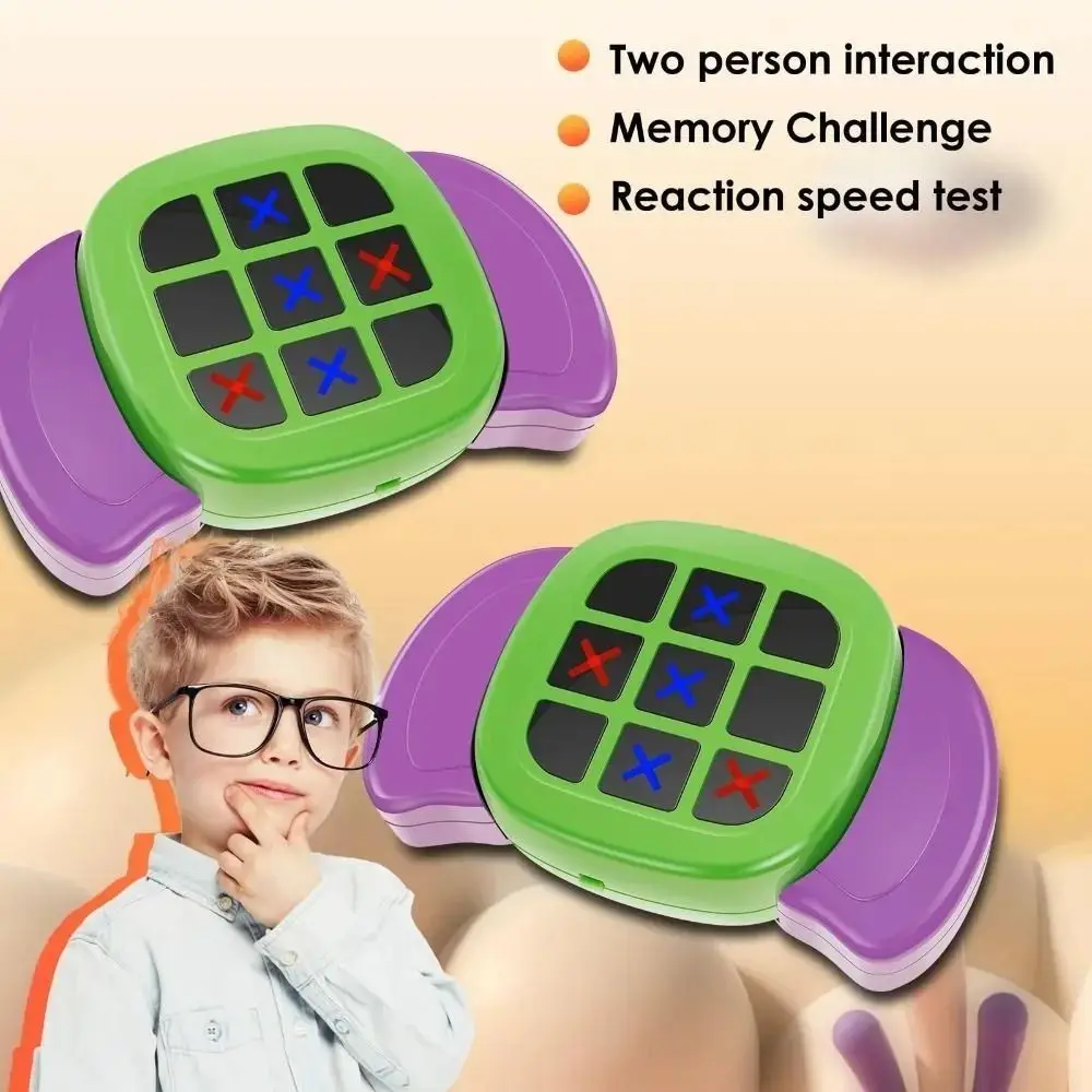 Travel Games Electric TIC-TAC-TOE 3-in-1 Educational Handheld Bolt Game 1 or 2 Player Thinking Exercise Puzzle Table Game Family