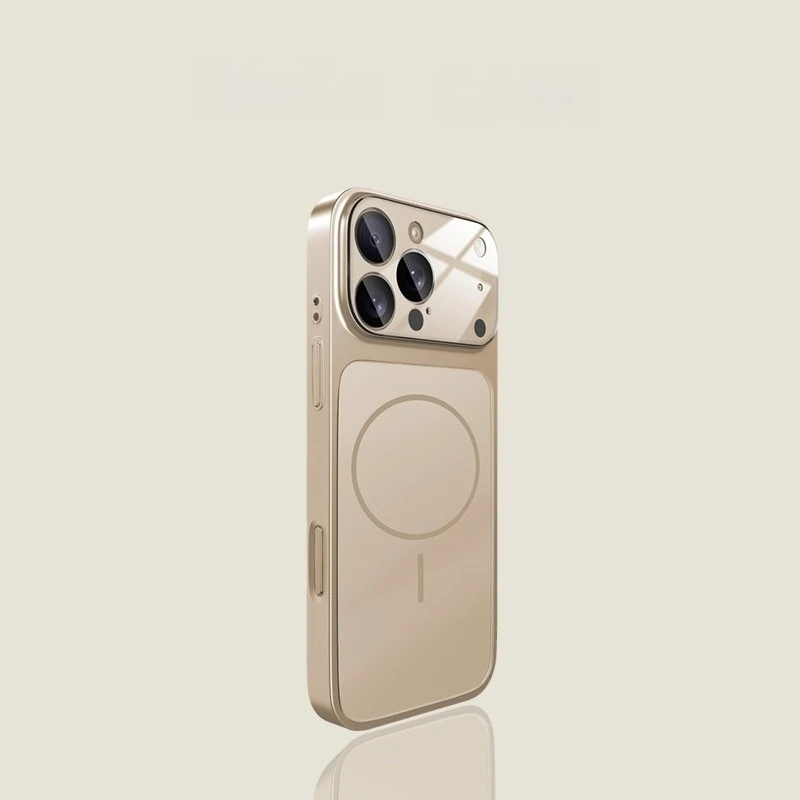 Funda magnética de acrílico mate de lujo para Magsafe para iPhone 16 12 13 14 15 11 17 Pro Max Air Plus, con borde magnético 4