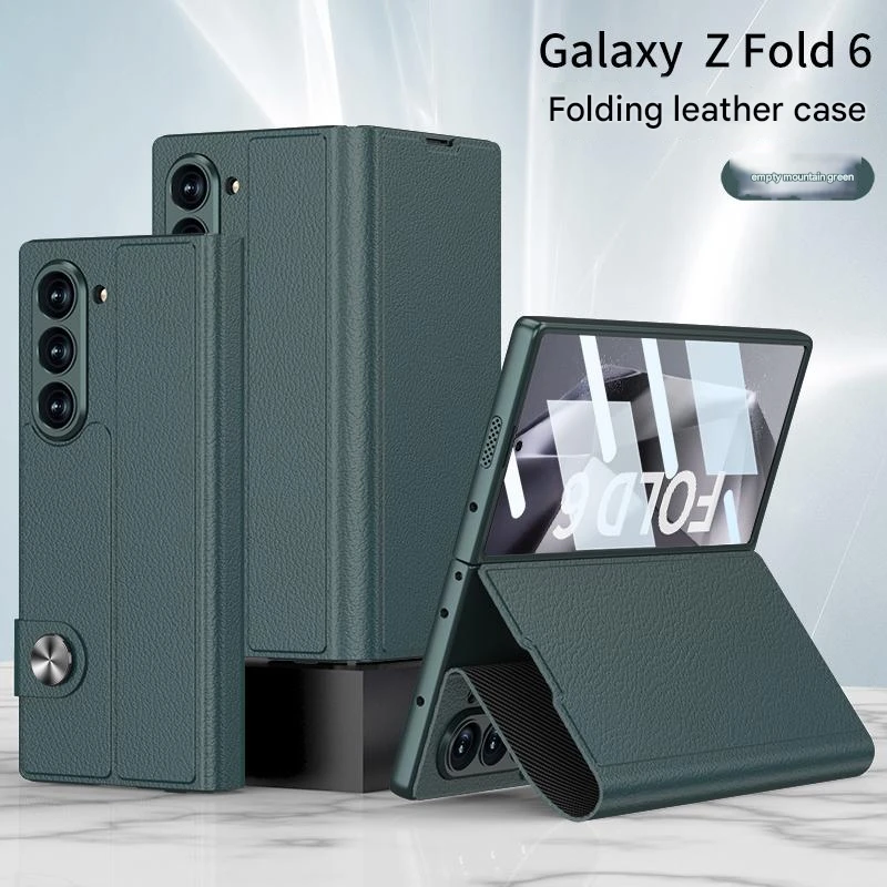 

Magnetic Cover For Samsung Galaxy Z Fold 6 shell Fold6 zfold6 Case With Tempered Glass Shockproof Cases Kickstand Fundas