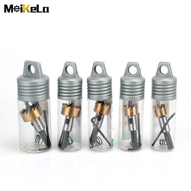 Imagem -04 - Meikela-broca Hss Saw Grupo Ponta de Metal Duro Perfuração de Madeira Metálica Ferramenta de Corte para Instalar Fechaduras 16 mm 18 mm 20 mm 25 mm 30 mm 1pc