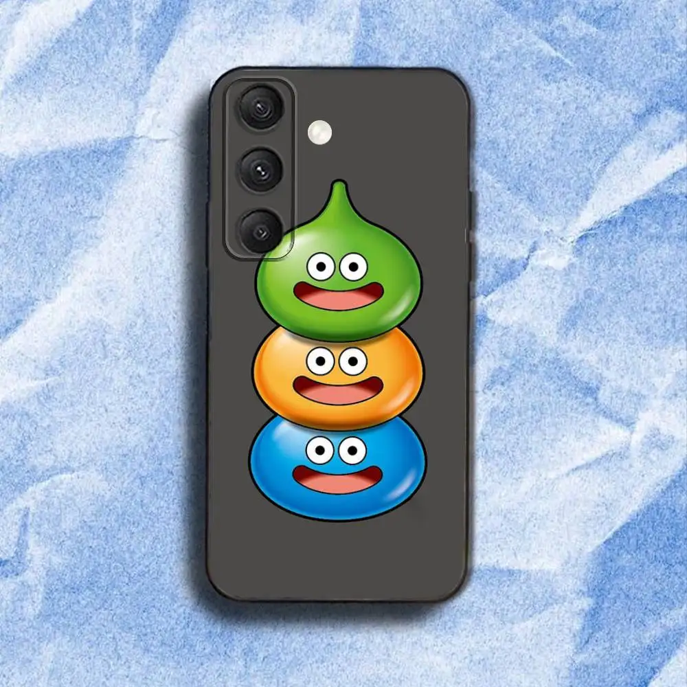 حافظة هاتف Dragon Q-Quest S-Slime لهاتف سامسونج S 25,24,23,22,30,21,10,9,Ultra,Plus,Lite,FE,4,5G حافظة ناعمة سوداء