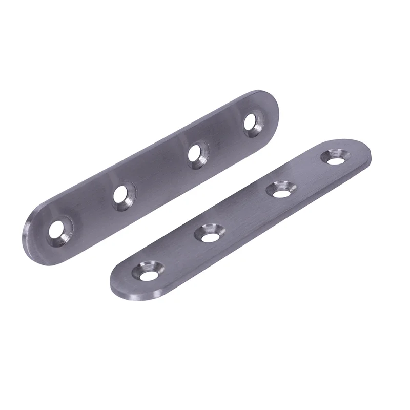 AB35-Flat Stainless Steel Repair Mending Fixing Plate Brackets Support 12Pcs