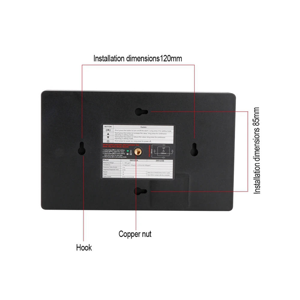 SNDWAY Mini Monitor jakości powietrza/detektor gazu/analizator gazów/narzędzie diagnostyczne Inovafitness PM2.5 monitor / SW-625B